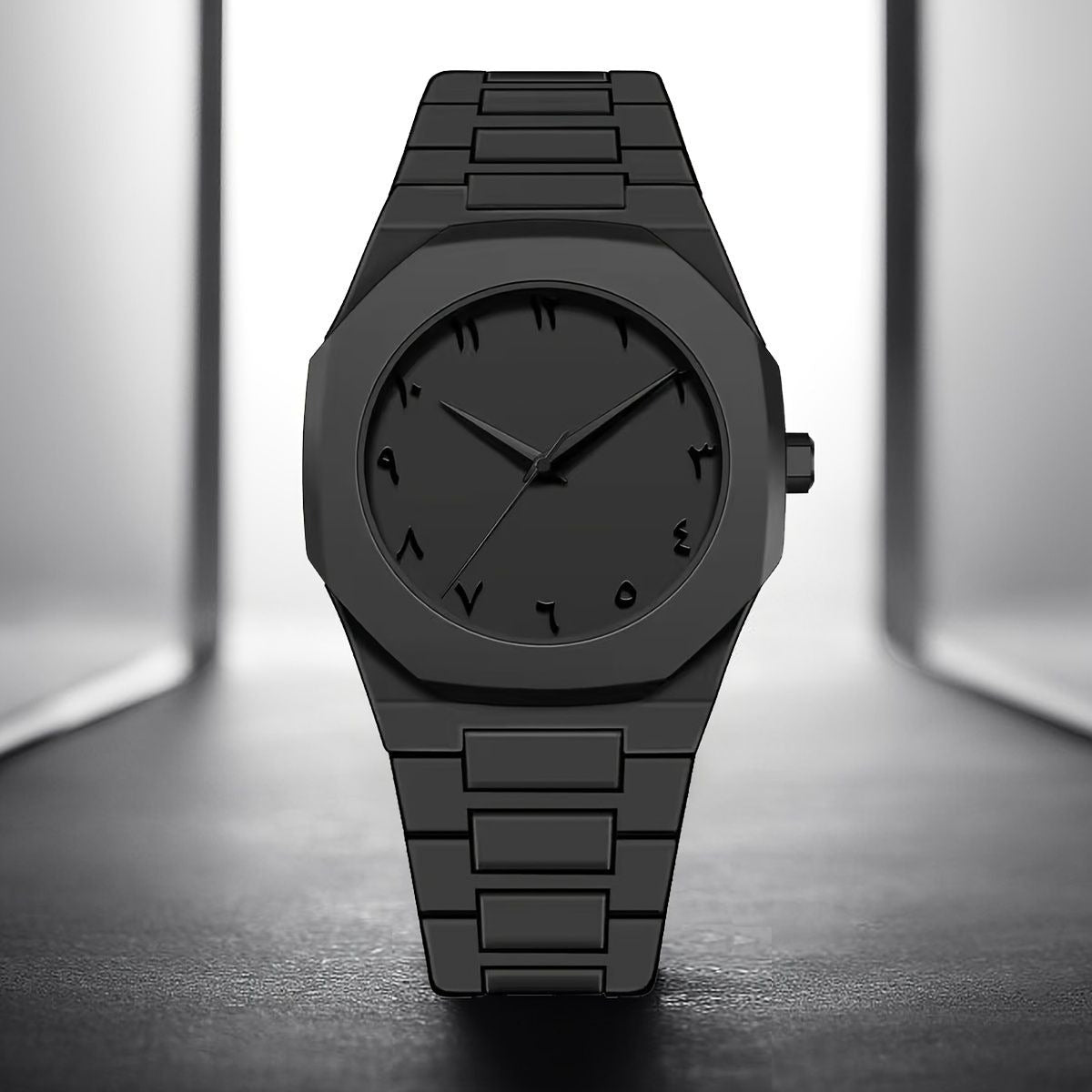 Luxury Black Quartz Watch