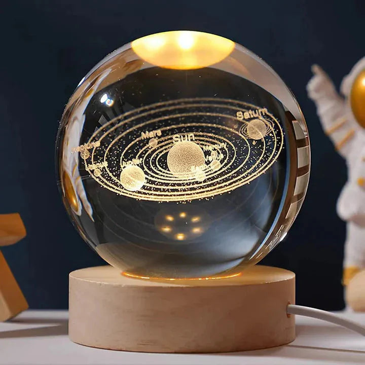 3D Galaxy Crystal Ball Night