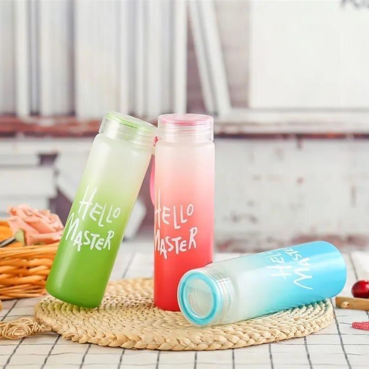 Frosted Glass Water Bottle Fitness