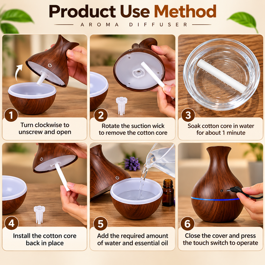 ๐ฟ Mini Ultrasonic Aromatherapy Diffuser
