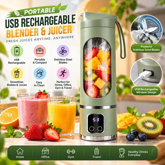 Portable USB Rechargeable Blender & Juicer