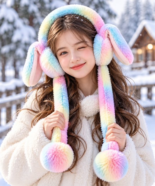 Cute Plush Bunny Ear Muffs