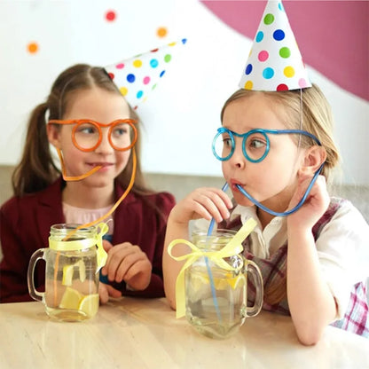 Funny glasses drinking Straw
