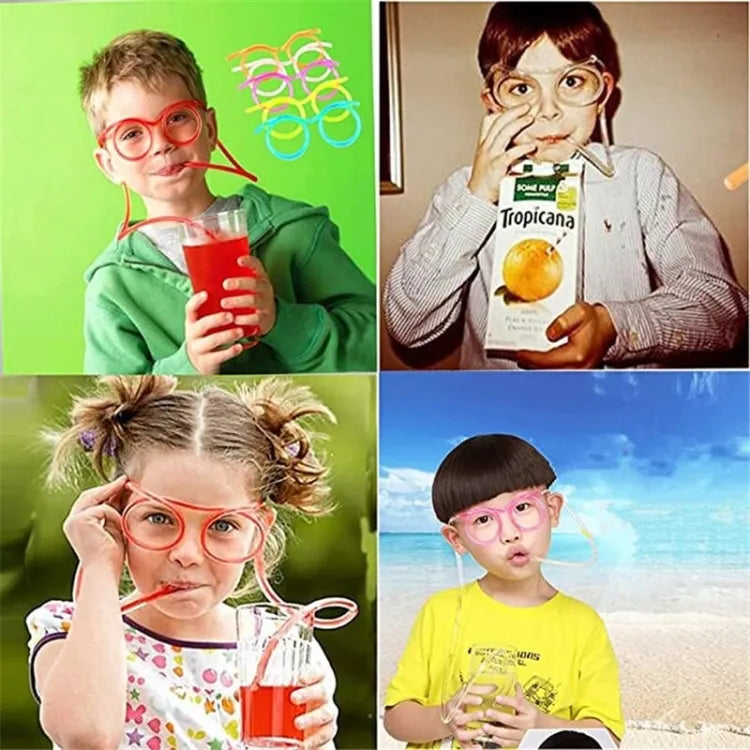 Funny glasses drinking Straw