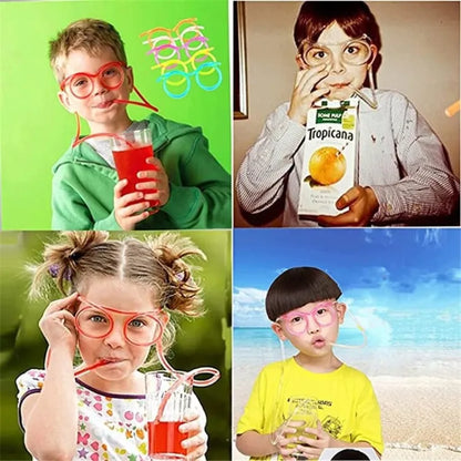 Funny glasses drinking Straw