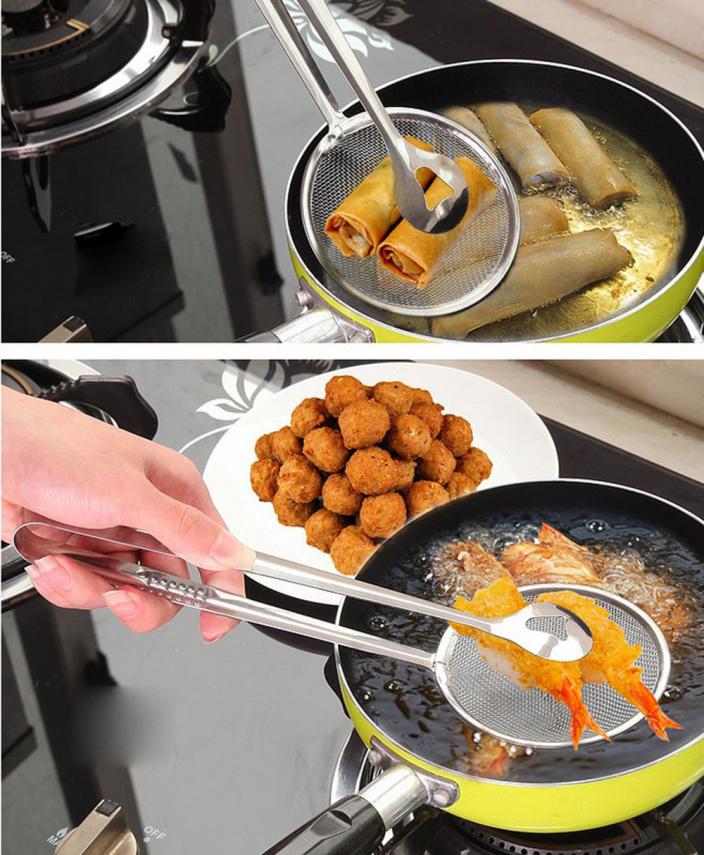2 IN 1 FRYING TONG