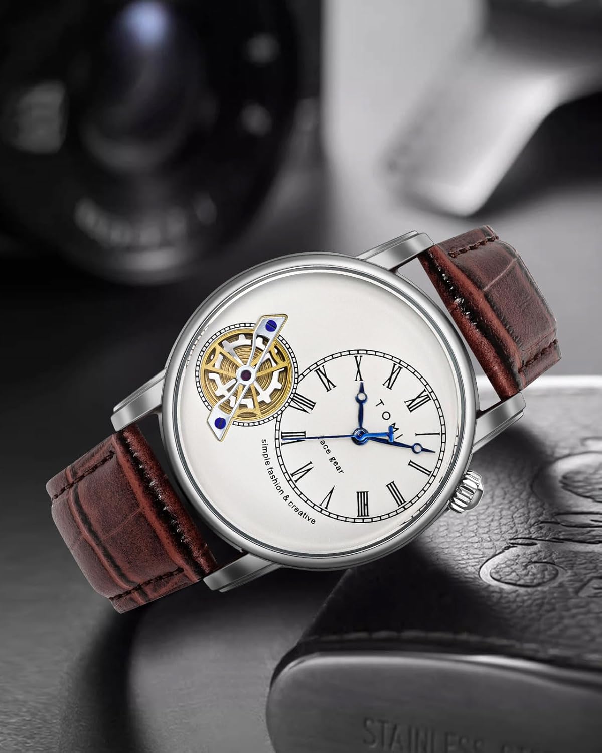 Tomi T-103 Men's Luxury Analog Watch – Dual Strap Design