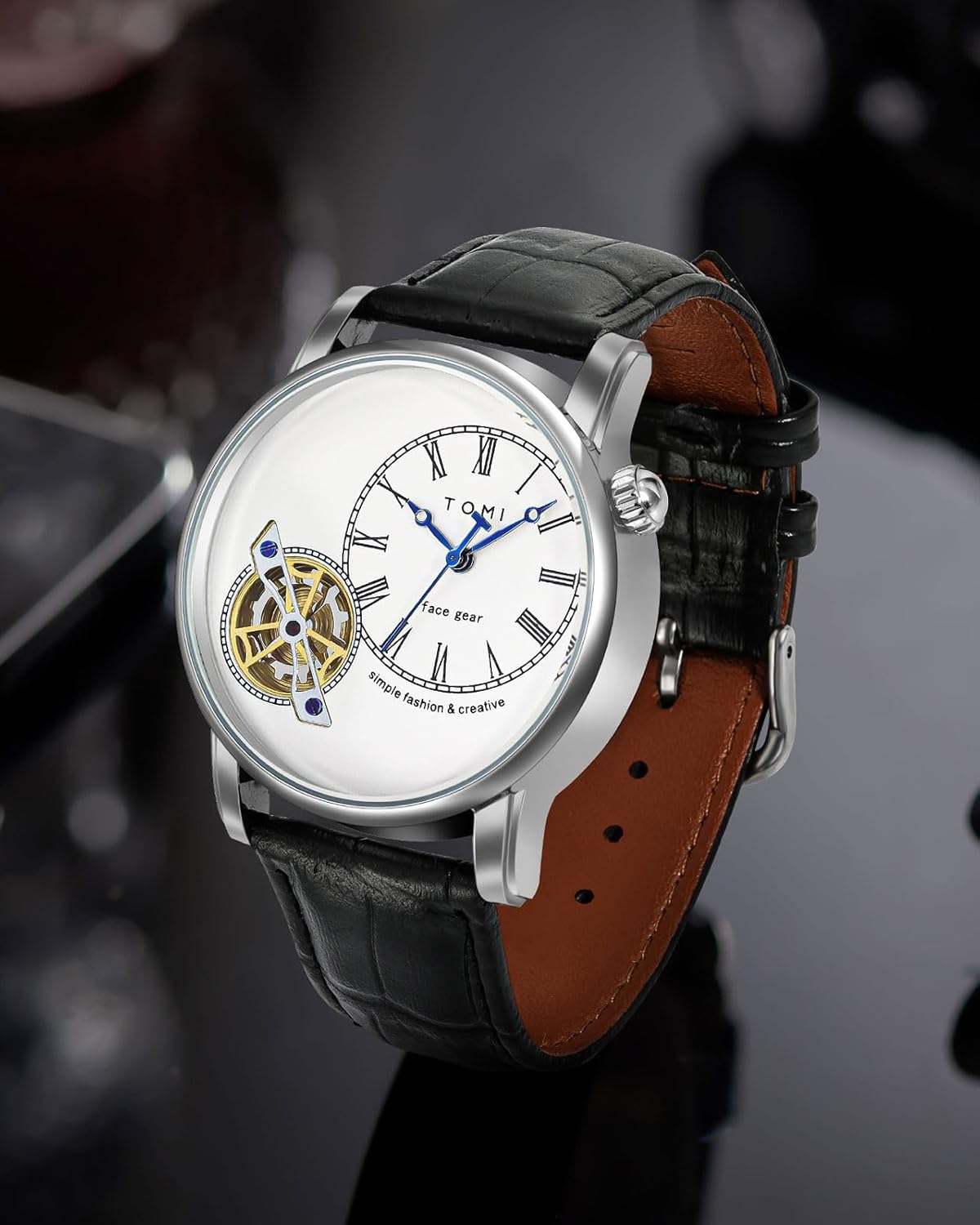 Tomi T-103 Men's Luxury Analog Watch – Dual Strap Design