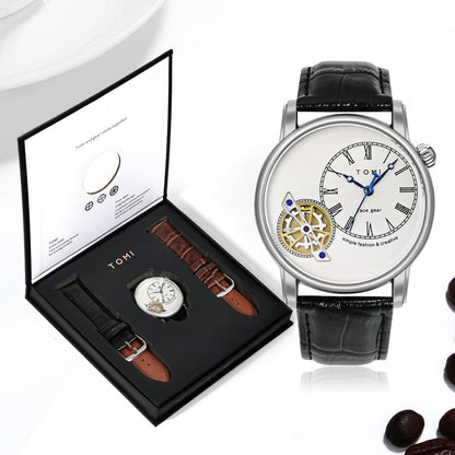 Tomi T-103 Men's Luxury Analog Watch – Dual Strap Design