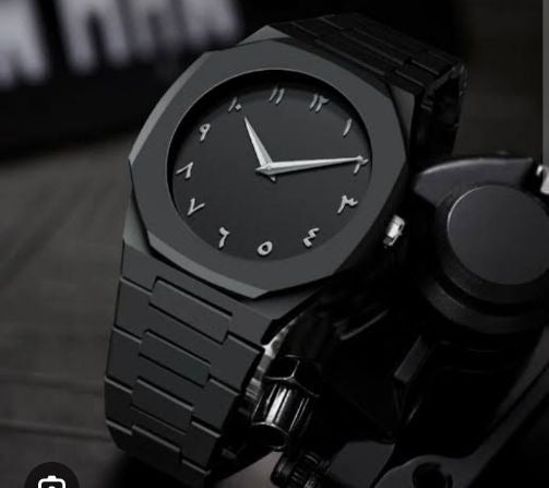 Luxury Black Quartz Watch