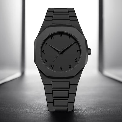 Luxury Black Quartz Watch