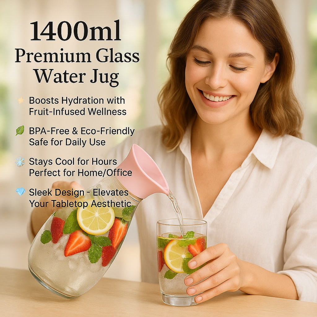 1400ml Hard Glass Water Jug