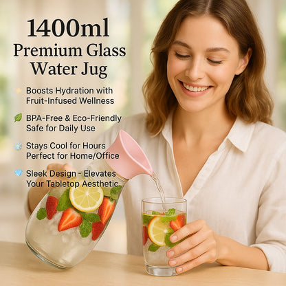 1400ml Hard Glass Water Jug