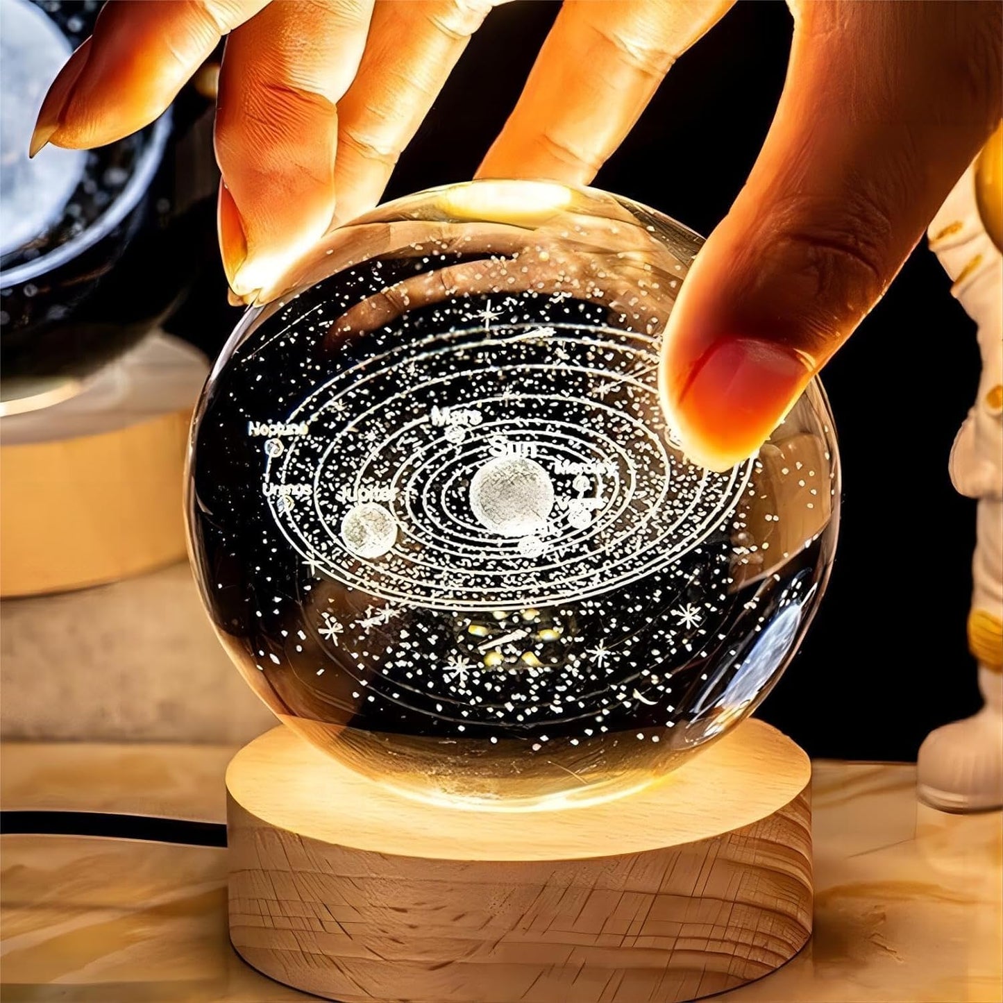 3D Galaxy Crystal Ball Night