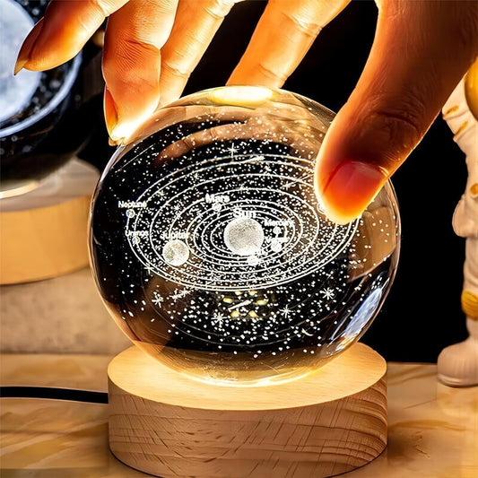 3D Galaxy Crystal Ball Night
