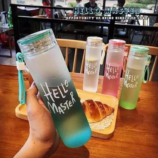 Frosted Glass Water Bottle Fitness