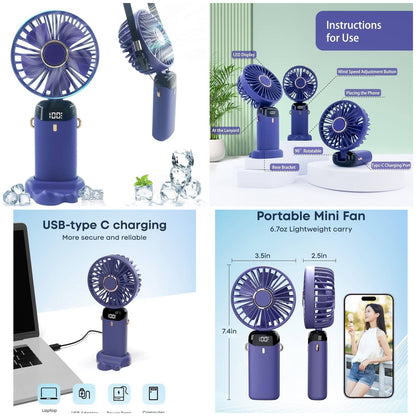 Mini Pocket Breeze – USB Rechargeable Portable Handheld Fan