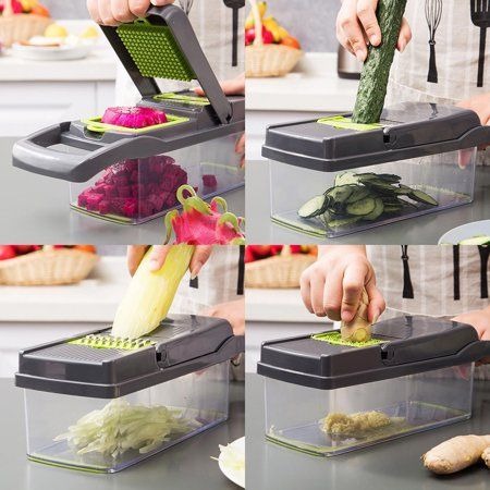 Vegetable Chopper 18 Pcs Set Manual Onion Chopper