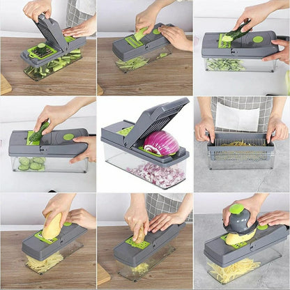 Vegetable Chopper 18 Pcs Set Manual Onion Chopper