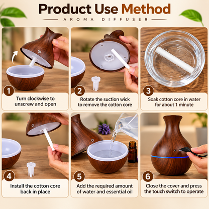 🌿 Mini Ultrasonic Aromatherapy Diffuser