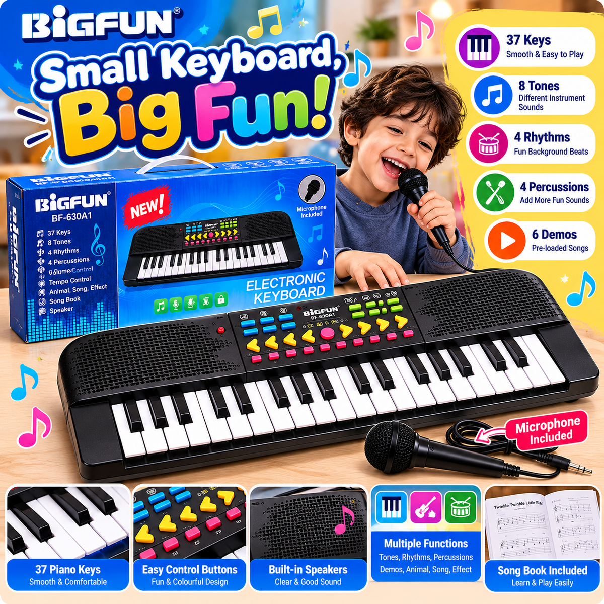 🎹 37-Key Electronic Keyboard Piano for Kids
