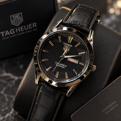 Carrera Calibre 5 Men's Automatic Leather Watch