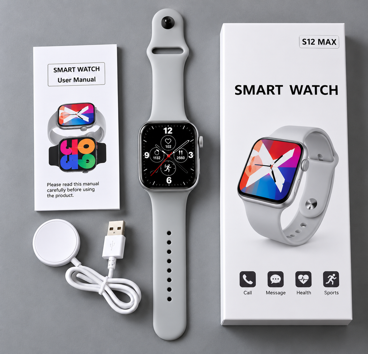 S12 Max Smart Watch – 1.85" HD Full Touch Display