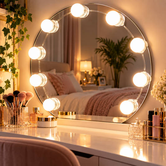 💡 10 Bulbs Mirror Vanity Light – 3 Modes