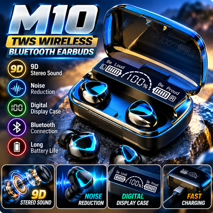 M10 TWS 9D Wireless Earbuds