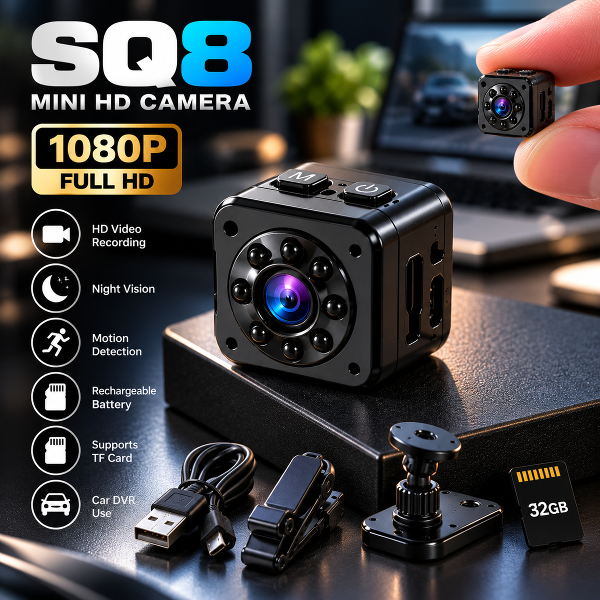 Rechargeable Mini DV Camera & Car DVR