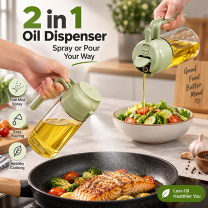2-In-1 Oil Sprayer Bottle For Kitchen