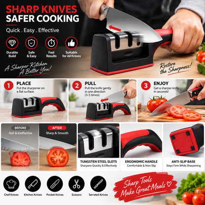 3 Stage Kitchen Knife Sharpener