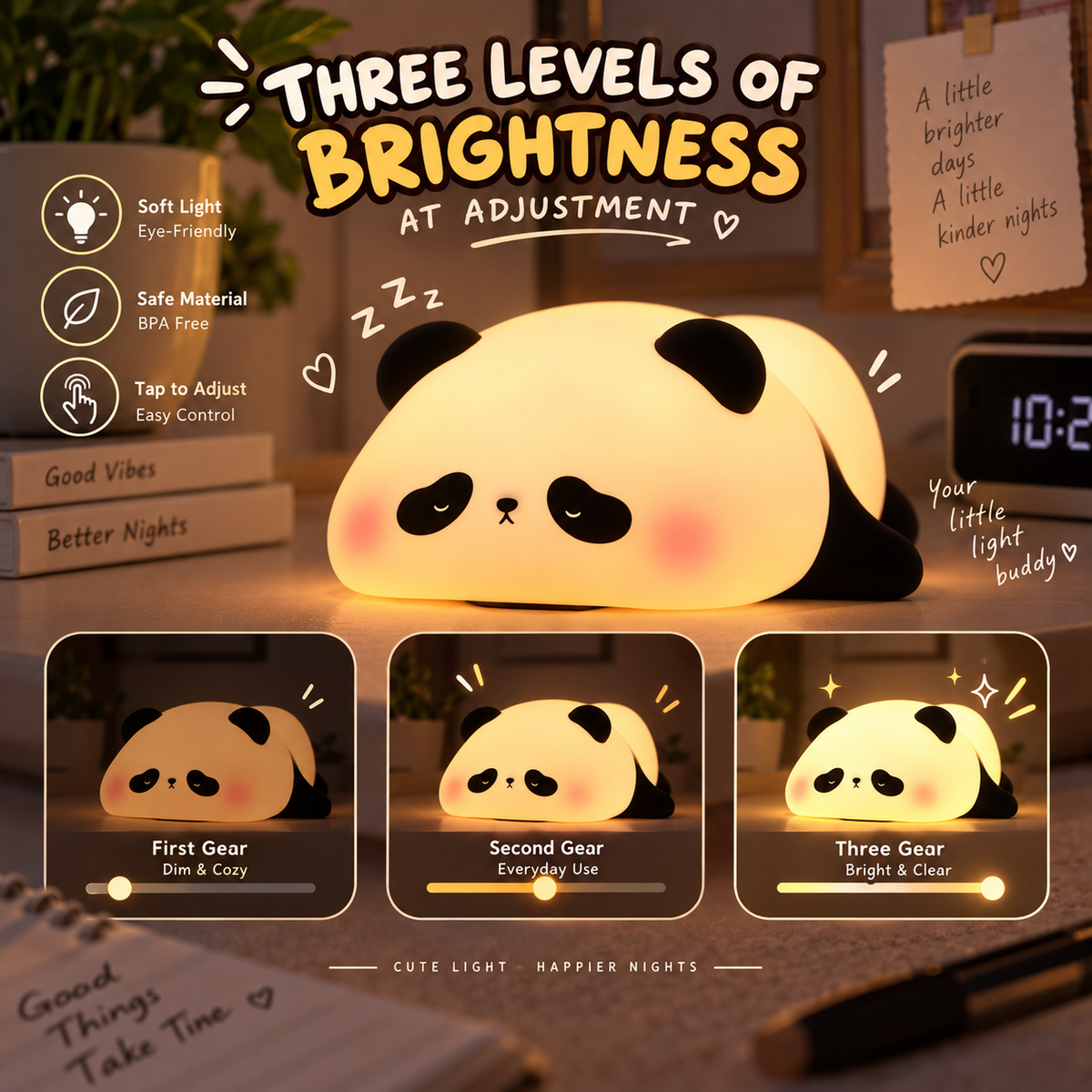 Rechargeable Panda Lamp