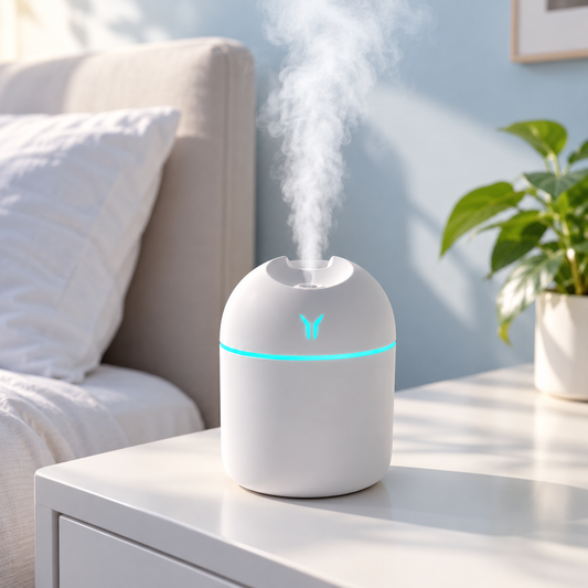 Portable Mini USB Humidifier – 250ML Cool Mist & LED Night Light