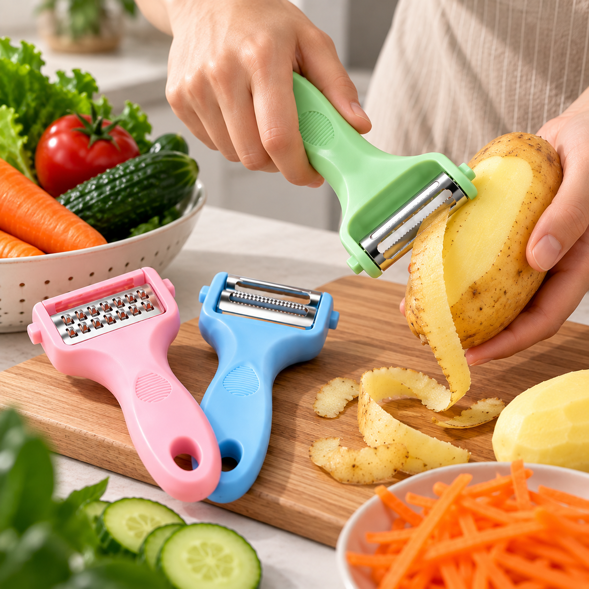 3-in-1 Vegetable & Fruit Peeler Set