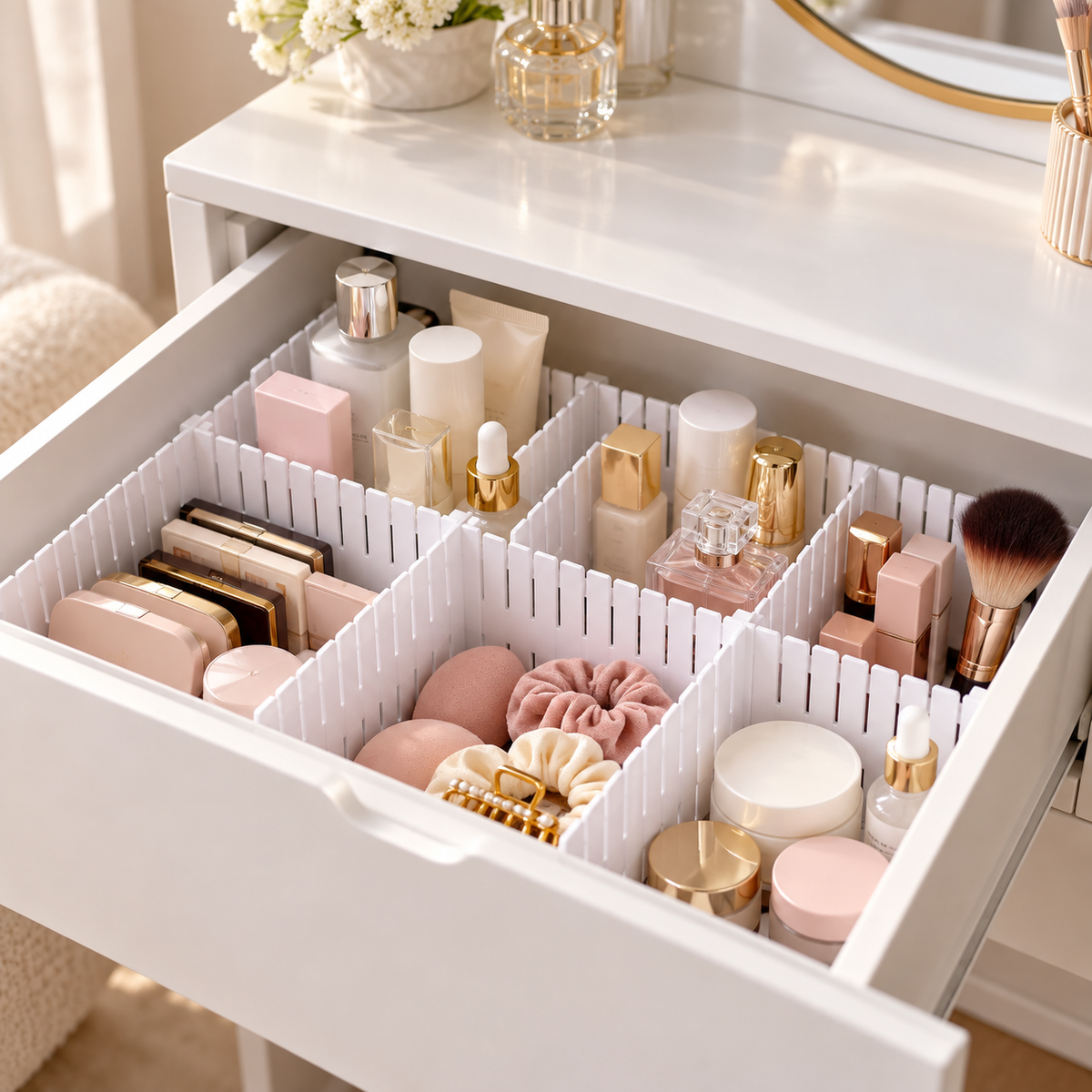 Pack of 4 Adjustable Drawer Dividers