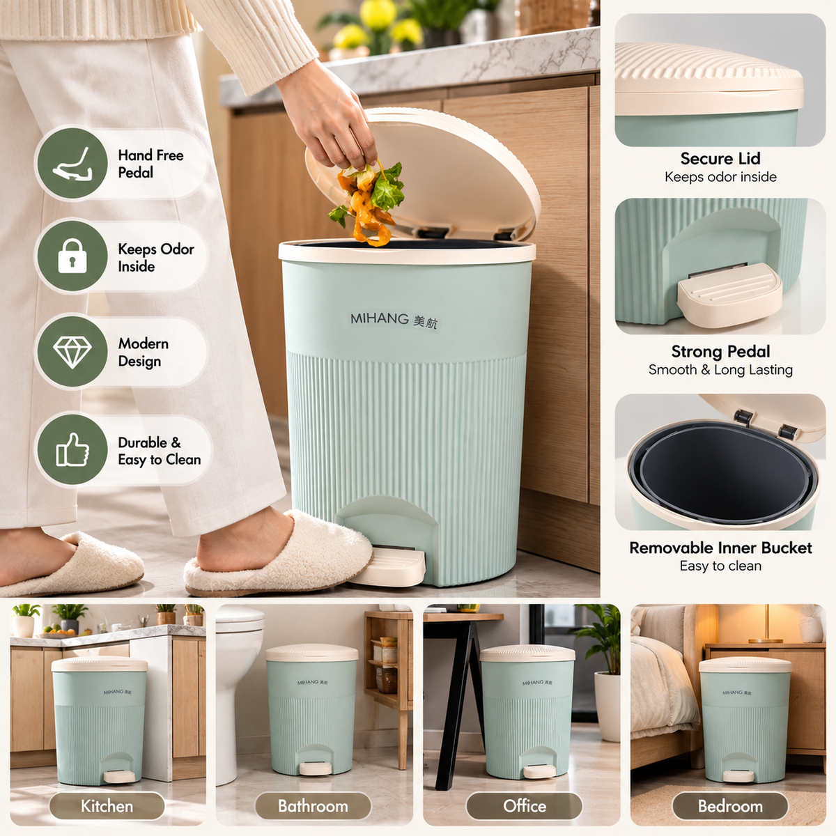 Royal Round Pedal Garbage Bin