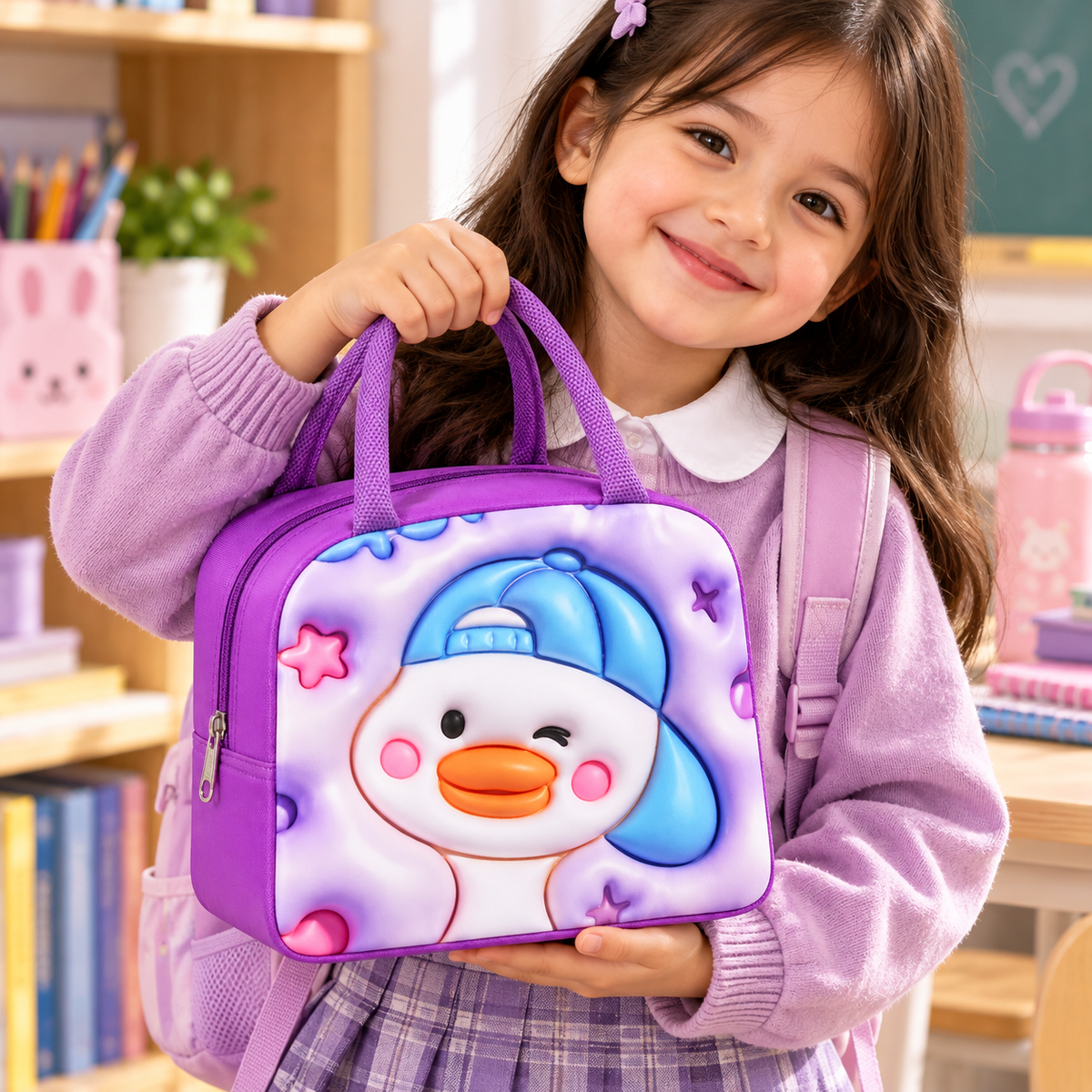 Cute Cartoon Duck Thermal Lunch Bag