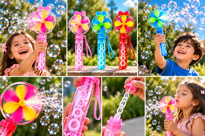 🫧 2-in-1 Bubble Fan Stick for Kids