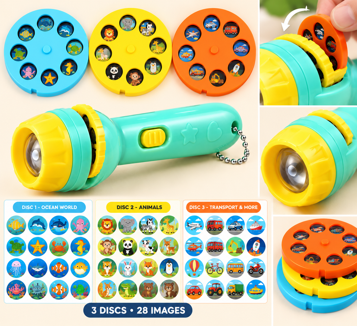 Kids Projector Torch Light