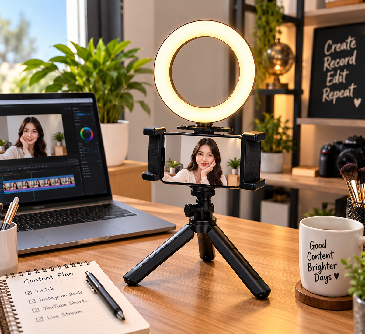 K316 Multi-Position Fill Light & Live Streaming Stand