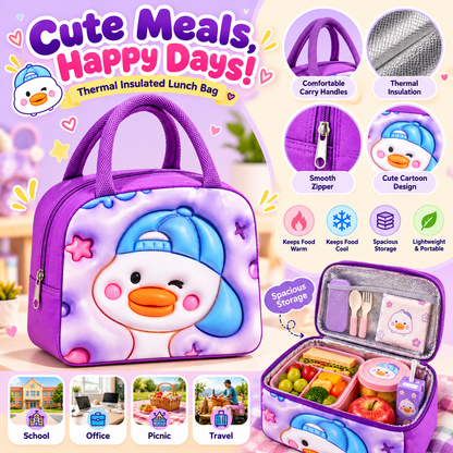 Cute Cartoon Duck Thermal Lunch Bag