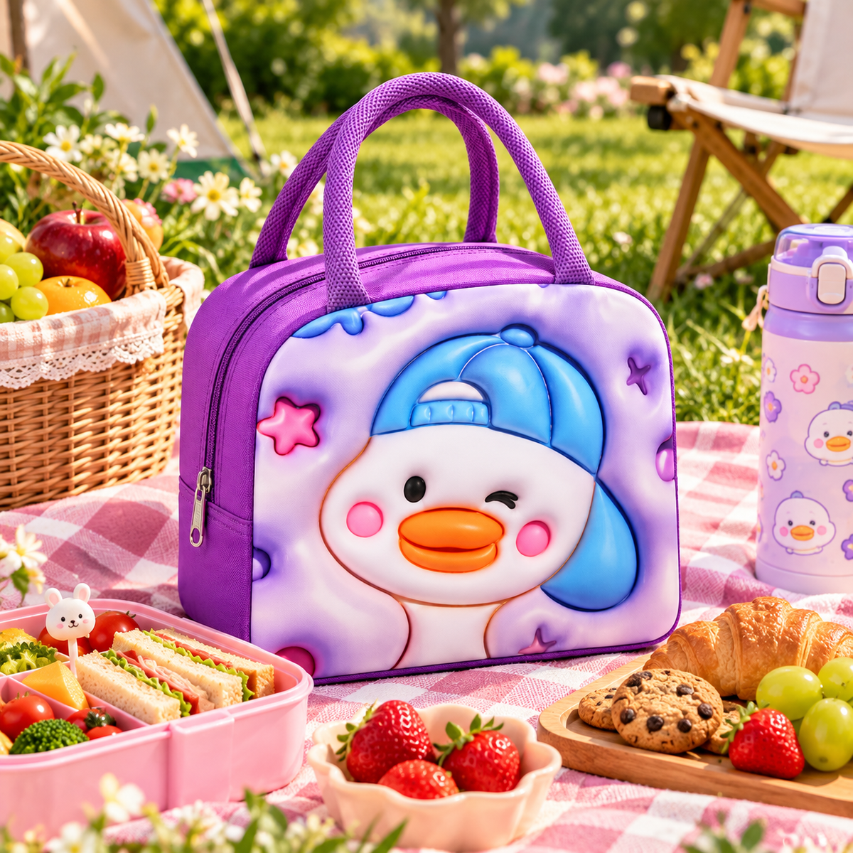 Cute Cartoon Duck Thermal Lunch Bag
