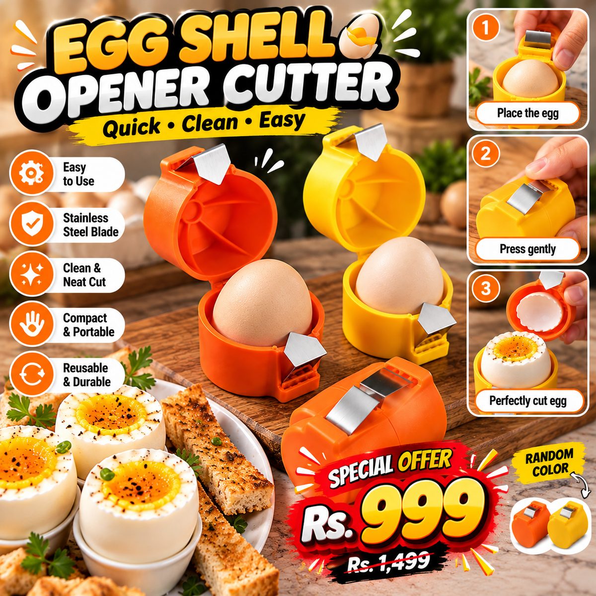Egg Shell Opener Cutter