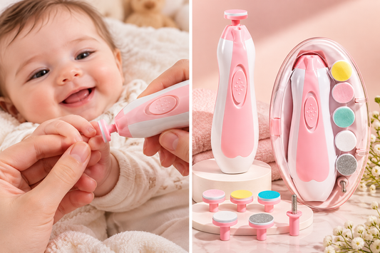👶✨ Premium 6-in-1 Electric Baby Nail Trimmer Set