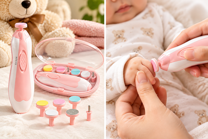 👶✨ Premium 6-in-1 Electric Baby Nail Trimmer Set
