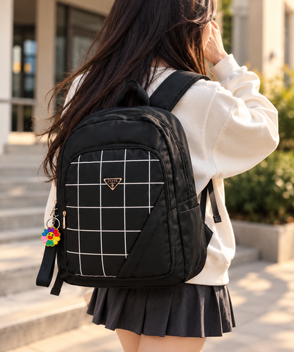 🎒✨ Urban Check Large Capacity Backpack