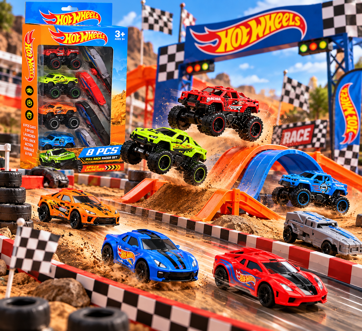 Hot Wheels Monster Truck Set