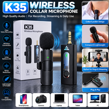🎙️ K35 Wireless Collar Microphone