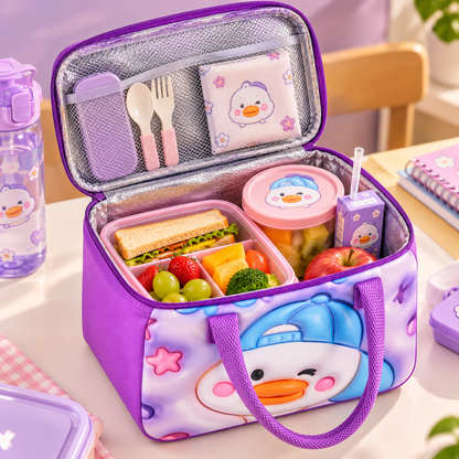 Cute Cartoon Duck Thermal Lunch Bag